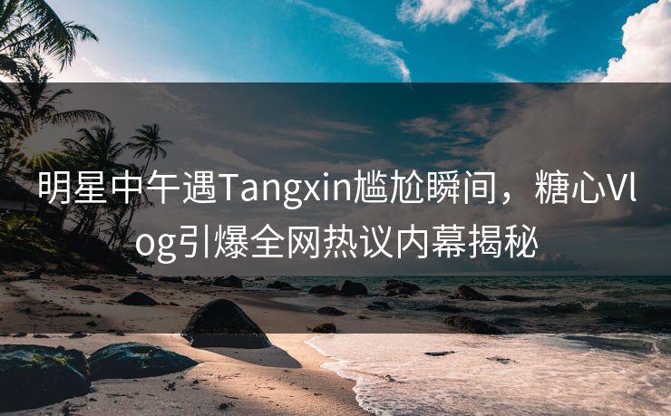 明星中午遇Tangxin尴尬瞬间，糖心Vlog引爆全网热议内幕揭秘