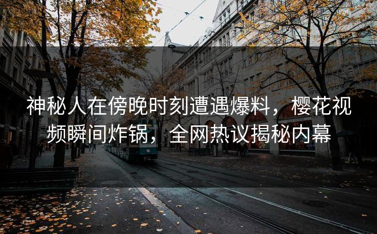 神秘人在傍晚时刻遭遇爆料，樱花视频瞬间炸锅，全网热议揭秘内幕